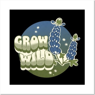 Texas Bluebonnets Grow Wild Posters and Art